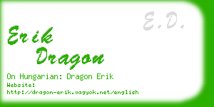 erik dragon business card